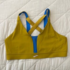 Brooks Drive Plunge Bra Cross-Back Sports Bra, Large